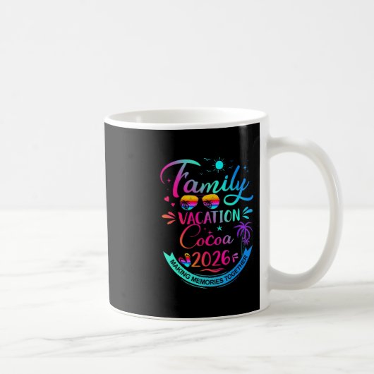 Mug Family Vacation Cocoa 2026 Palm Tree Gift (Droite)