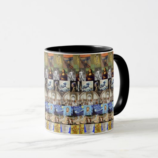 Mug Famous Art Collage, (Devant droit)