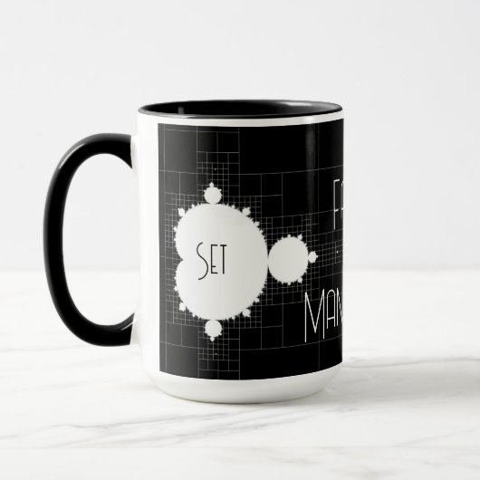 Mug Famous Full Mandelbrot Set Personalized Name  (Gauche)