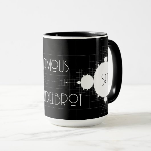 Mug Famous Full Mandelbrot Set Personalized Name  (Devant droit)