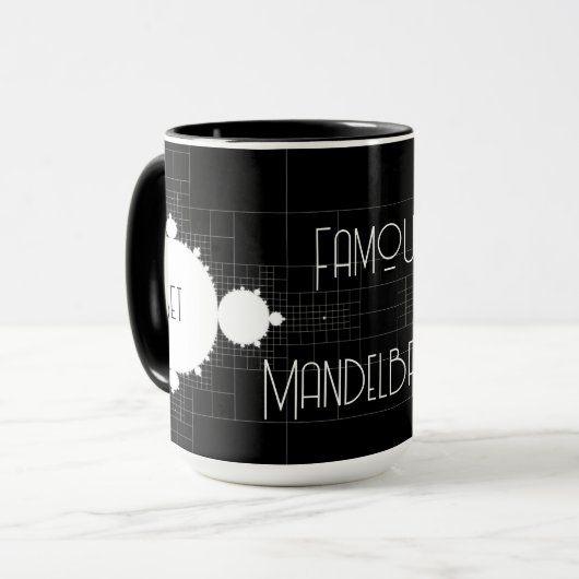 Mug Famous Full Mandelbrot Set Personalized Name  (Devant gauche)