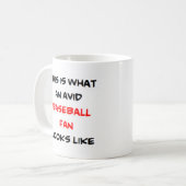 Mug fan de baseball, avide (Devant gauche)