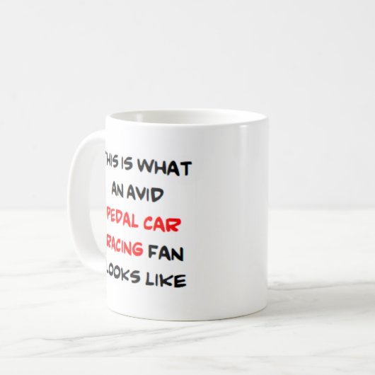 Mug fan de course de pédalos, avide (Devant gauche)