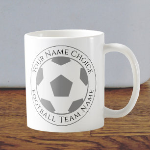 Mug Fan de football Nom et Club de football
