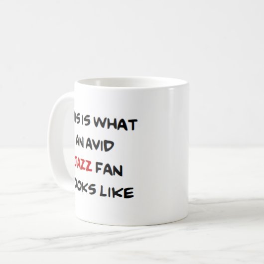 Mug fan de jazz, passionné (Devant gauche)