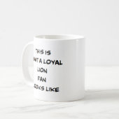 Mug fan de lion, loyal (Devant gauche)