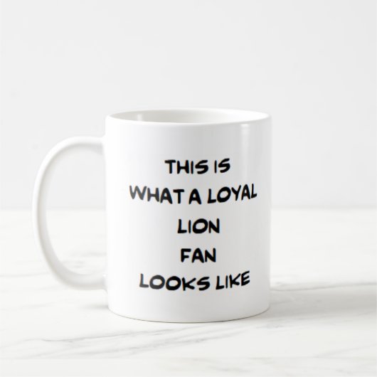 Mug fan de lion, loyal (Gauche)