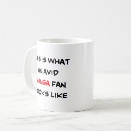 Mug fan de manga, avide (Devant gauche)