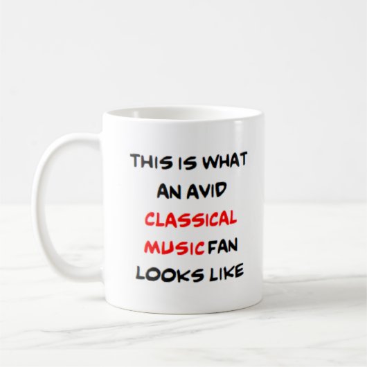 Mug fan de musique classique, passionné (Gauche)