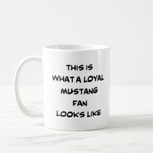 Mug fan de mustang, loyal (Gauche)