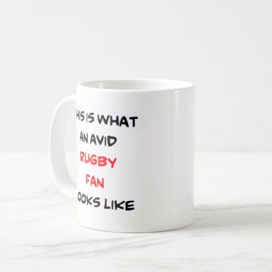 Mug fan de rugby, avide (Devant gauche)