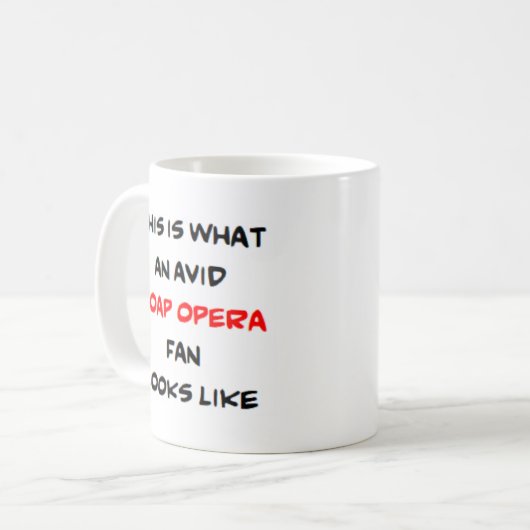 Mug fan de soap opera, passionné (Devant gauche)