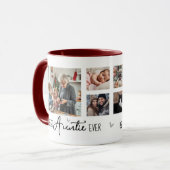 Mug Fancy Font Meilleure Tante Ever 6 Photo Collage Bl (Devant gauche)