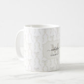 Mug Fancy White Bow Monogramme (Devant gauche)