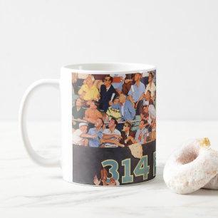 Mug Fans de baseball vintage regardant un match
