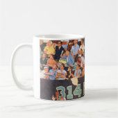 Mug Fans de baseball vintage regardant un match (Gauche)