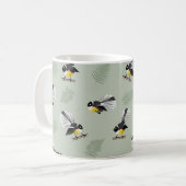 Mug Fantail NZ Motif d'oiseaux indigènes (Devant gauche)