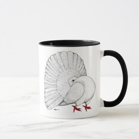Mug Fantail Pigeon White (Droite)