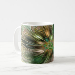 Mug Fantaisie Abstraite Moderne Fleur Fractale Colorée