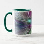 Mug Fantaisie Abstraite Moderne Fleur Fractale Colorée (Gauche)