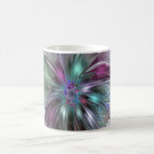 Mug Fantaisie Abstraite Moderne Fleur Fractale Colorée (Centre)
