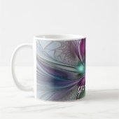 Mug Fantaisie Abstraite Moderne Fleur Fractale Colorée (Gauche)
