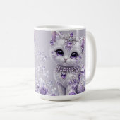 Mug Fantaisie de chaton royal violet (Devant droit)