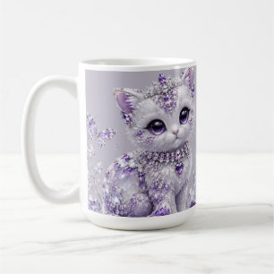 Mug Fantaisie de chaton royal violet