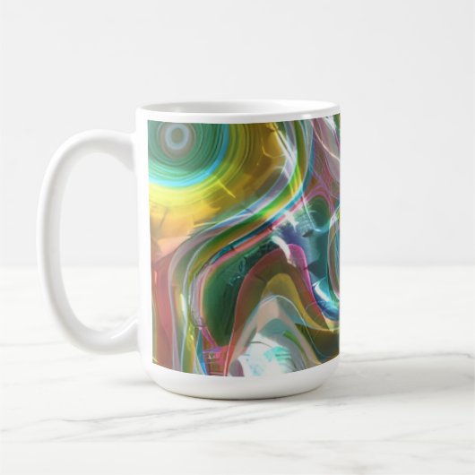 Mug Fantaisie de fluide d'opale solaire (Gauche)