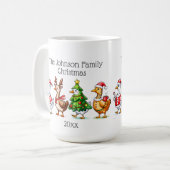 Mug Fantaisie Famille Noël (Devant gauche)