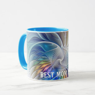 Mug Fantaisie florale, Fleur fractale abstraite Meille