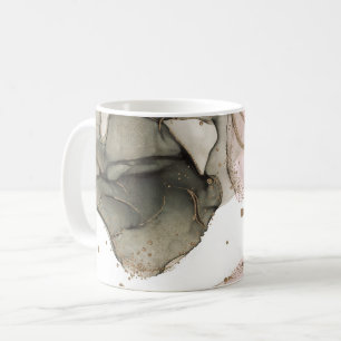 Mug Fantaisie Glamour Rose Noir Doré Éthéré Encre de C