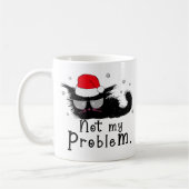 Mug Fantaisie Noire Chat lumières de Noël (Gauche)