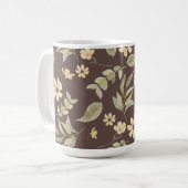 Mug Fantasie Florale Rétro Brun (Devant gauche)