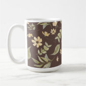 Mug Fantasie Florale Rétro Brun (Gauche)