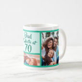 Mug Fantastique à 70 Papa moderne anniversaire photo c (Devant droit)