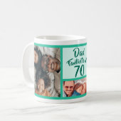 Mug Fantastique à 70 Papa moderne anniversaire photo c (Devant gauche)