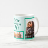 Mug Fantastique à 70 soeurs anniversaire photo collage (Devant droit)