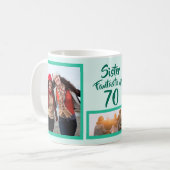 Mug Fantastique à 70 soeurs anniversaire photo collage (Devant gauche)
