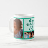 Mug Fantastique à 80 Maman anniversaire photo collage (Devant gauche)