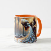 Mug Fantastique Mignon Magicien Faisant l'Hiver (Devant droit)