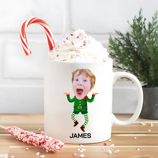 Mug Fantastique Personnalisé Visage elfe Noël