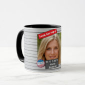 Mug Fantastique Police Femme Mugshot Anniversaire Plai (Devant gauche)