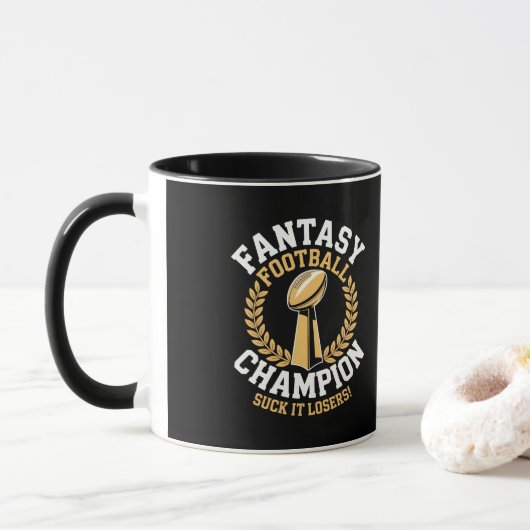 Mug Fantasy Football Champion (Avec donut)