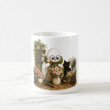 Fantôme adorable travaillant dans une boutique de 
