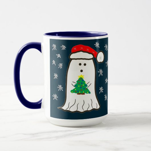 Mug Fantôme avec arbre de Noël (Gauche)