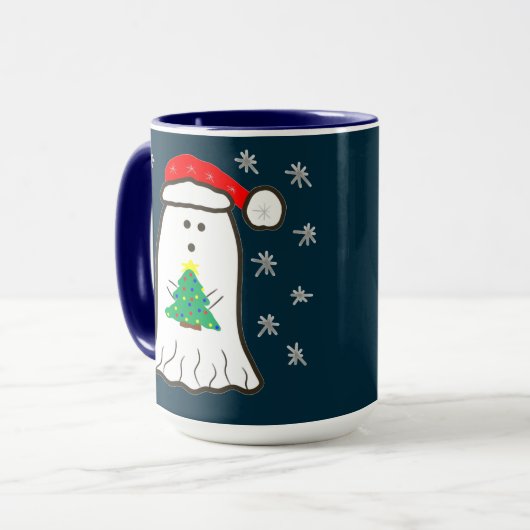 Mug Fantôme avec arbre de Noël (Devant gauche)