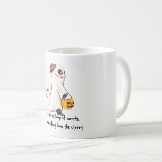 Mug Fantôme avec Citrouille (Devant droit)