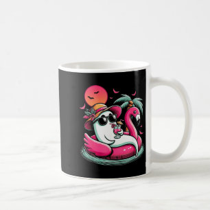 Mug Fantôme dans un flamant rose de sauvetage sur un f