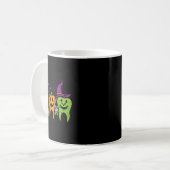 Mug Fantôme de dents Citrouille Sorcière Mignonne Dent (Devant gauche)
